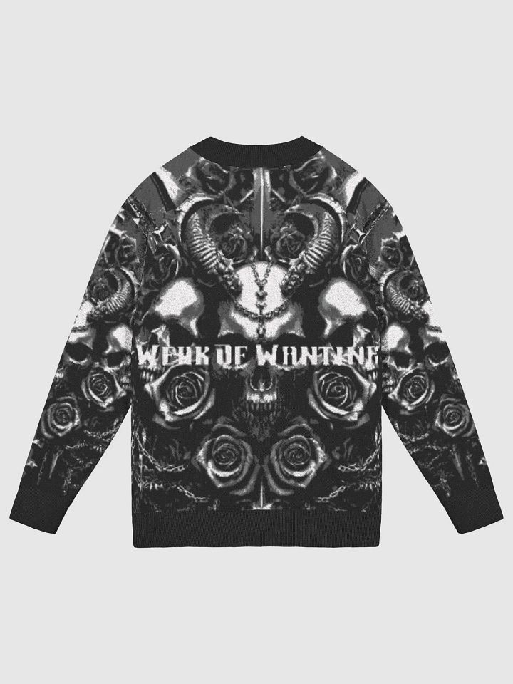 Weak Of Wanting Gothic Knitted Logo Cardigan (Back Print Logo) product image (2)