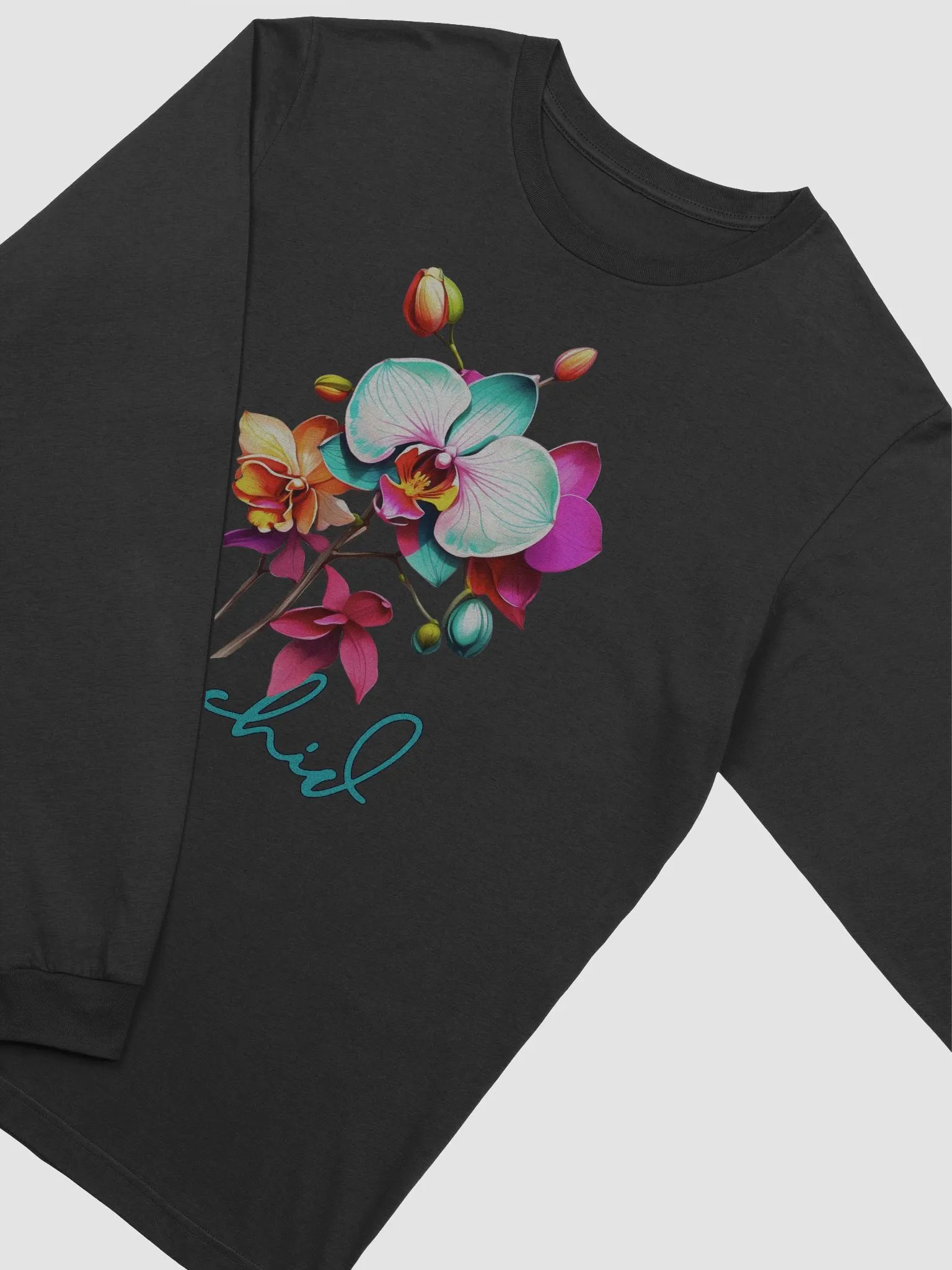 Floral Graphic | Long Sleeve T Shirt | Orchid product image (2)