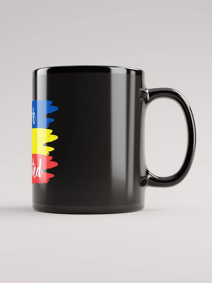 Never Be Defeated Motivational Black Glossy Mug product image (1)