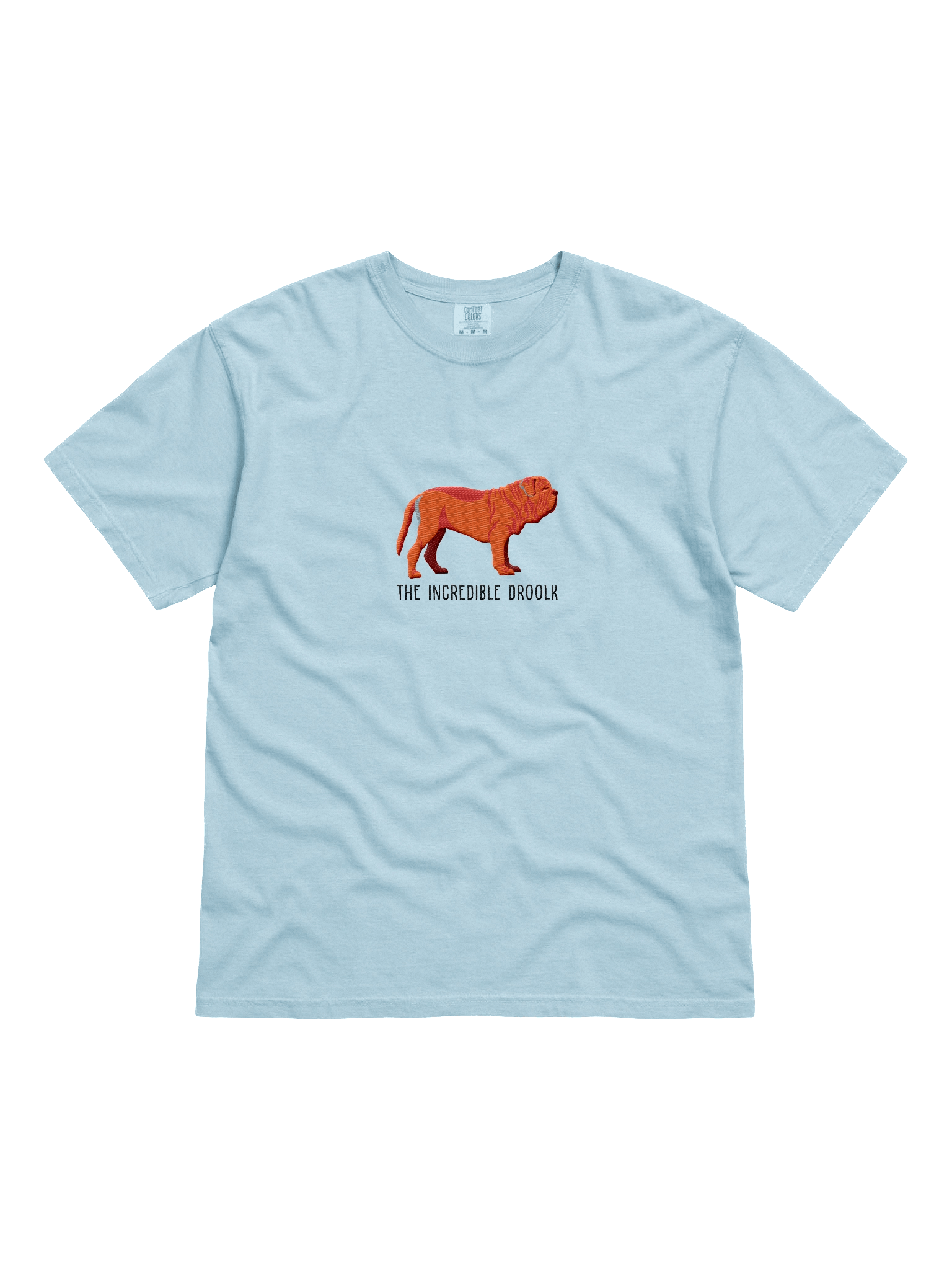 The Incredible Droolk T-Shirt(Embroidered) of a Neapolitan Mastiff(Red) product image (51)