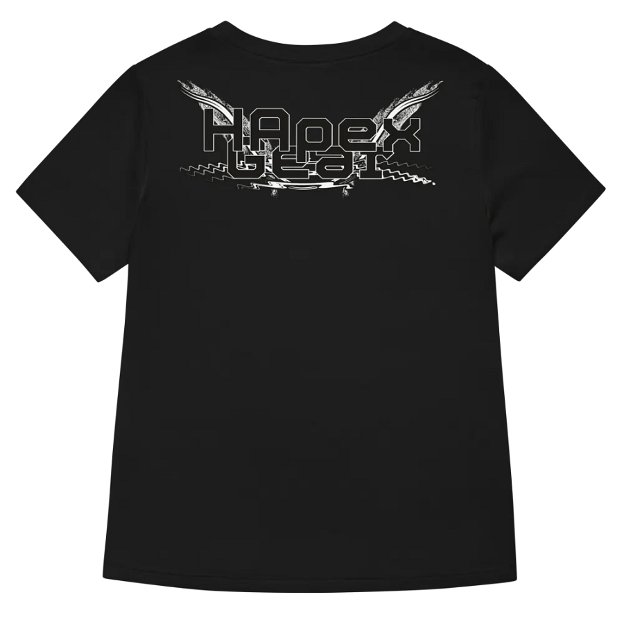 Women's Relaxed V-Neck T-Shirt - Black HApex Gear White Logo product image (7)
