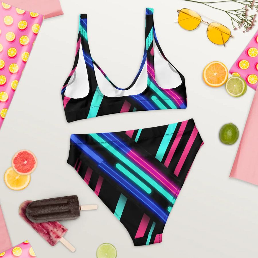 Neon Nightscape Stripe Bikini product image (8)