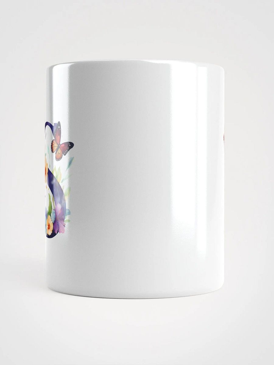Letter S Monogram Floral Fantasy White Glossy Mug product image (13)