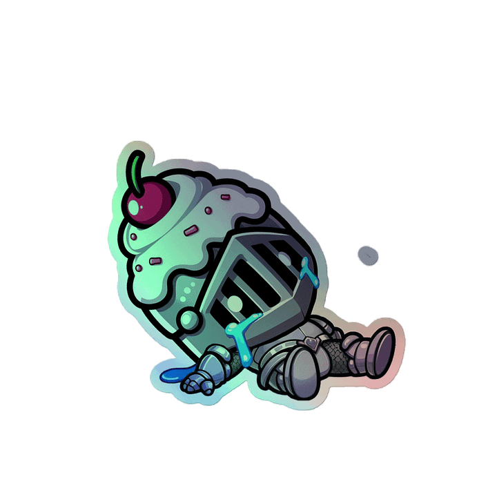 Cupcake Knight Holographic Sticker Set product image (2)