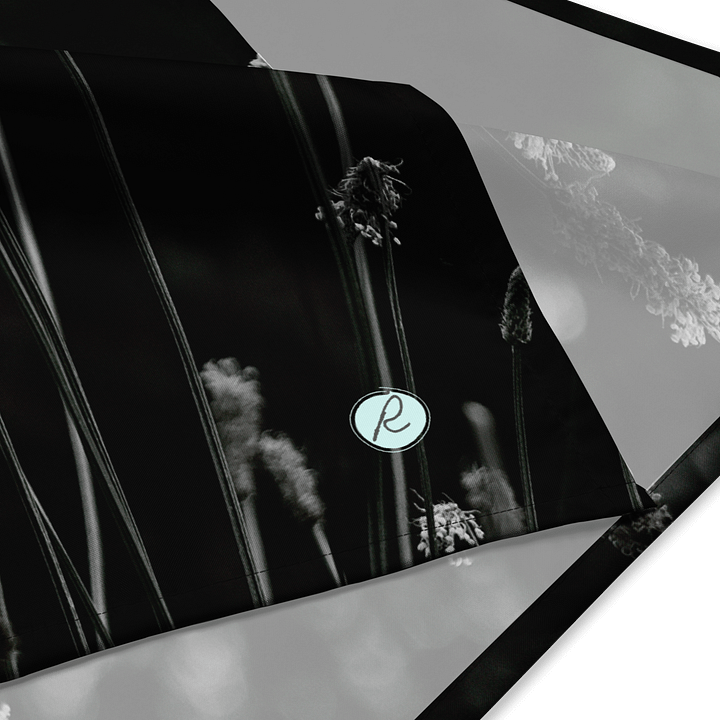 Bandana Tuch - Wildblumen schwarzweiß product image (2)