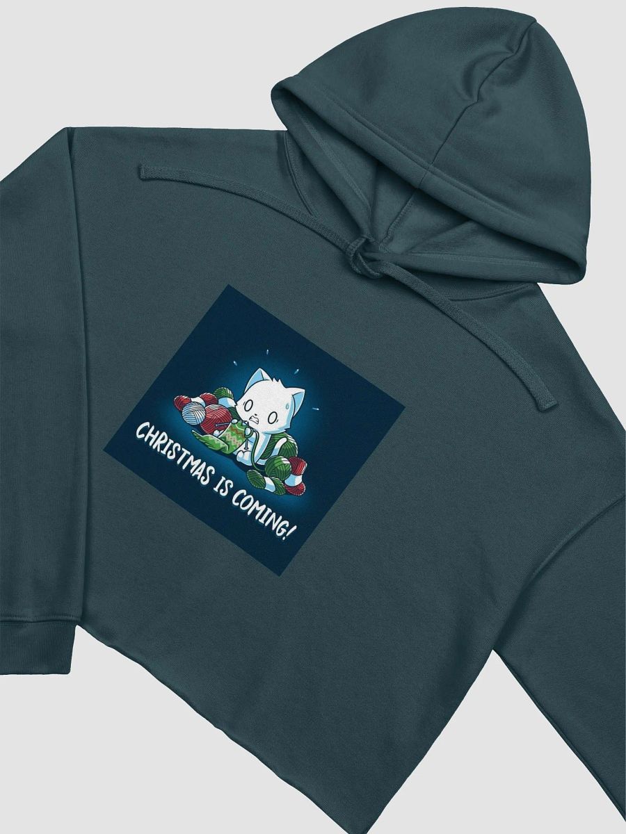 Christmas Cat Knitting Crop Hoodie product image (21)