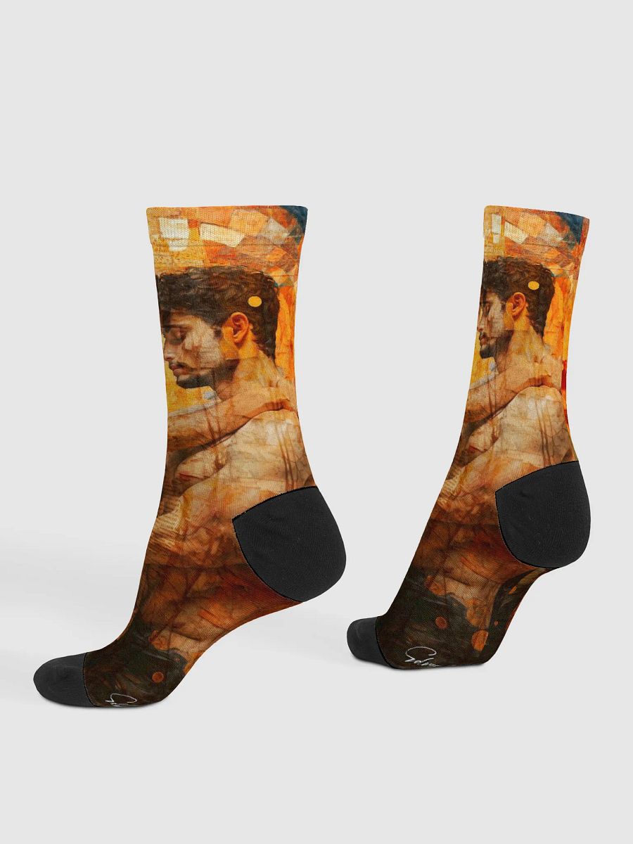 EcoArt Crew Socks-Embrace by Edward Martin product image (4)