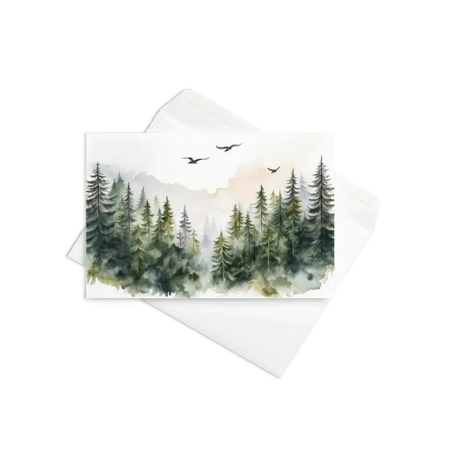 All-Occasion Greeting Card: Three Crows in Flight product image (9)