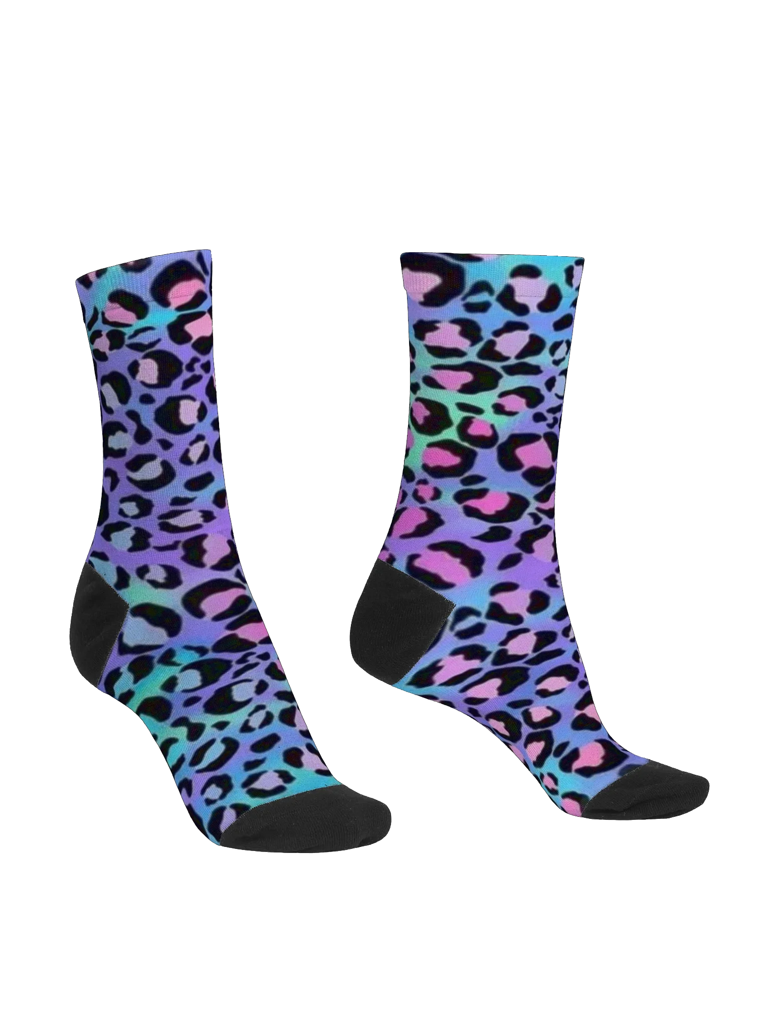 Leopard Neon Crew Socks product image (3)