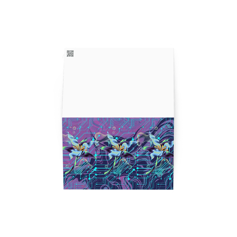 purple mood meta-magic teal meta-magic greeting card for stylish gifts product image (2)
