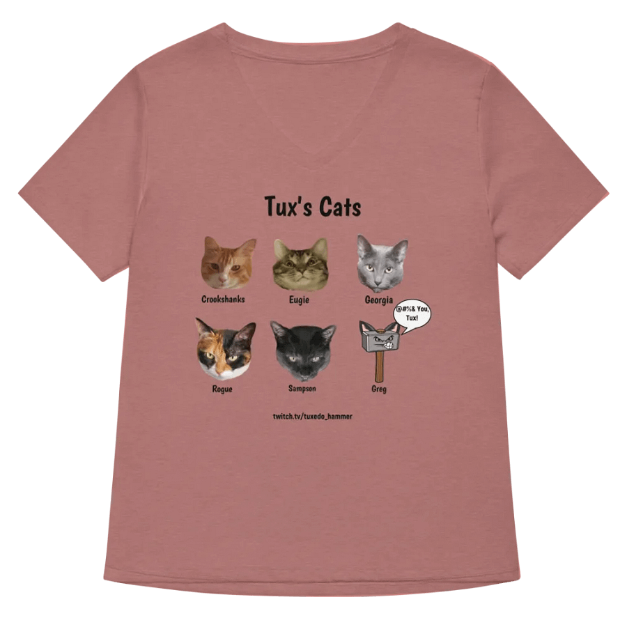 Tux's Cats Ladies V-Neck Tee product image (5)