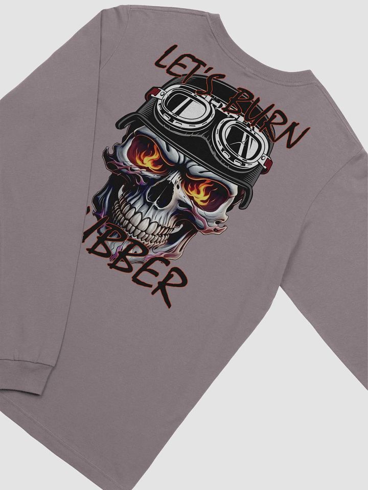 Fiery Rider Skull Long Sleeve Unisex Tee product image (10)