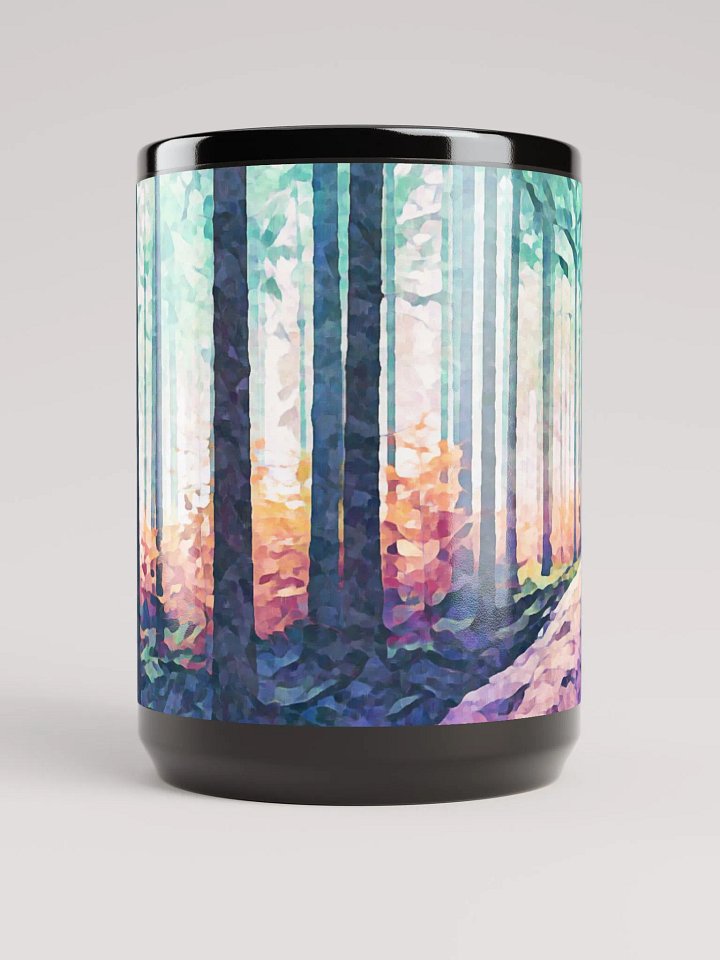 Abstract Graphic | Black Coffee Mug | Solitude Treescape product image (2)