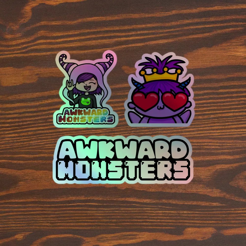 AwkwardMonsters Holo Stickers product image (2)