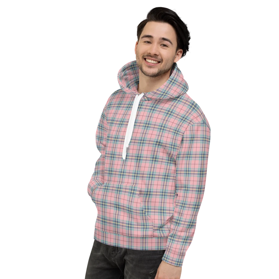 Pastel Pink, Mint Green, and Yellow Plaid Hoodie product image (4)