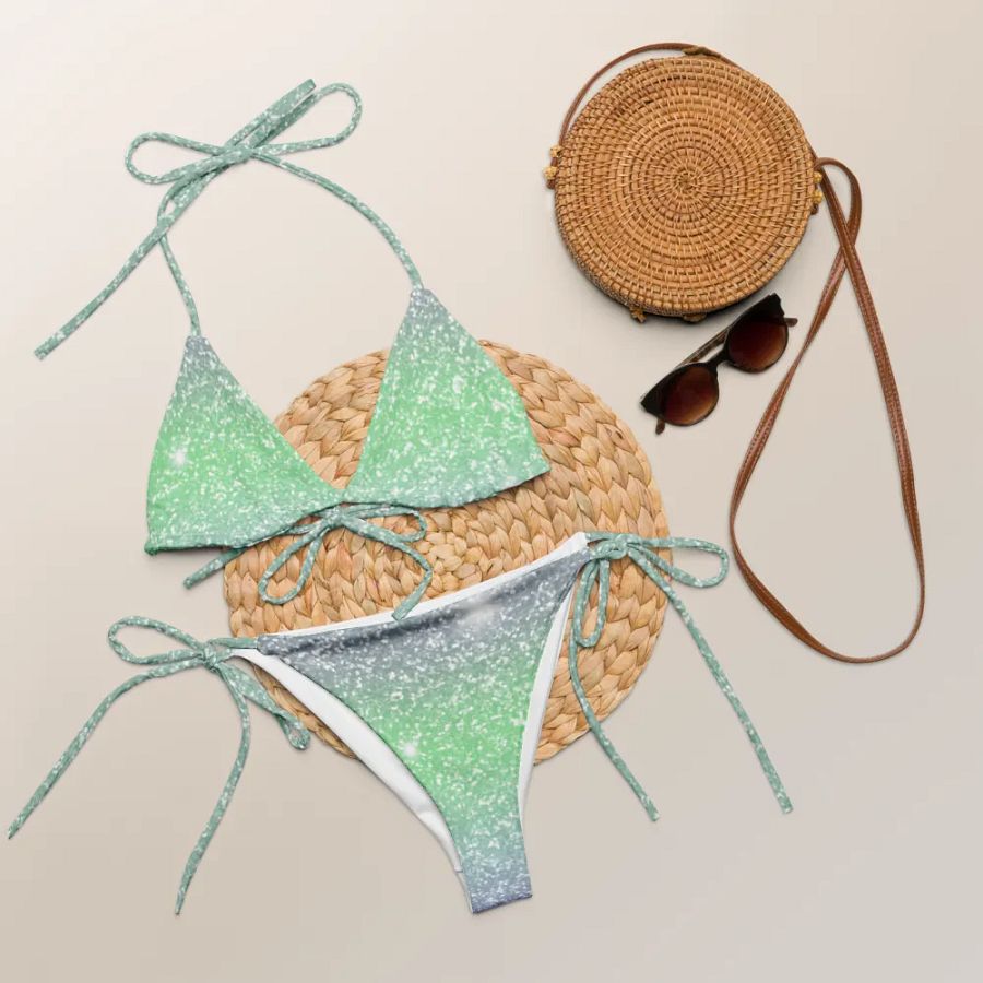Glitter Unicorn Texture Design String Bikini (3) product image (6)