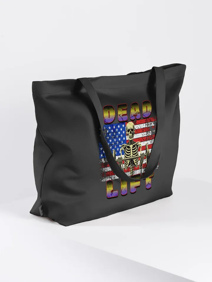 Dead Lift Weightlifting Skeleton USA Tote Bag product image (1)