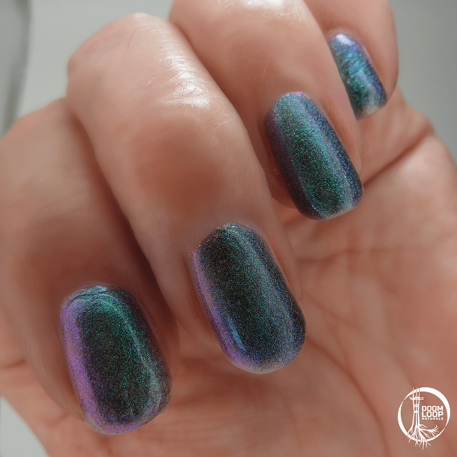 THE DEVASTATING TRUTH - Green Teal Indigo Violet Multichrome Nail Polish product image (8)