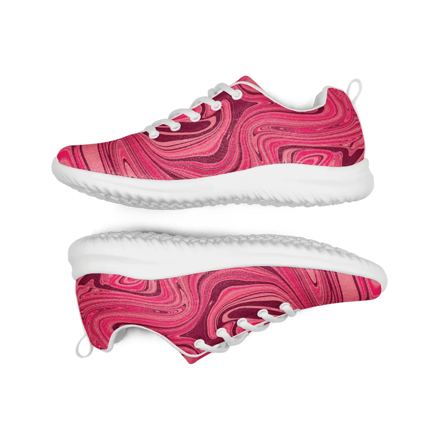 Women's Athletic Shoes - Shades of Magenta Pink Digital Fluid Art product image (5)