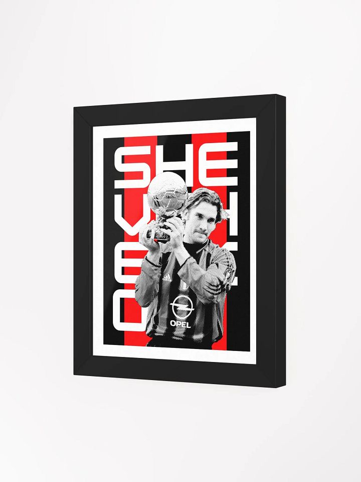 Andriy Shevchenko BW AC Milan Name Art Framed Print product image (2)