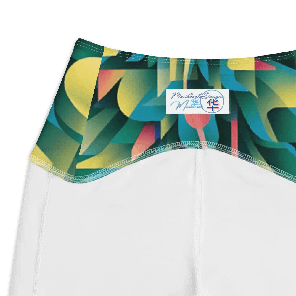 Abstract Lithographic Pattern Design Leggings with pockets - V8 product image (7)