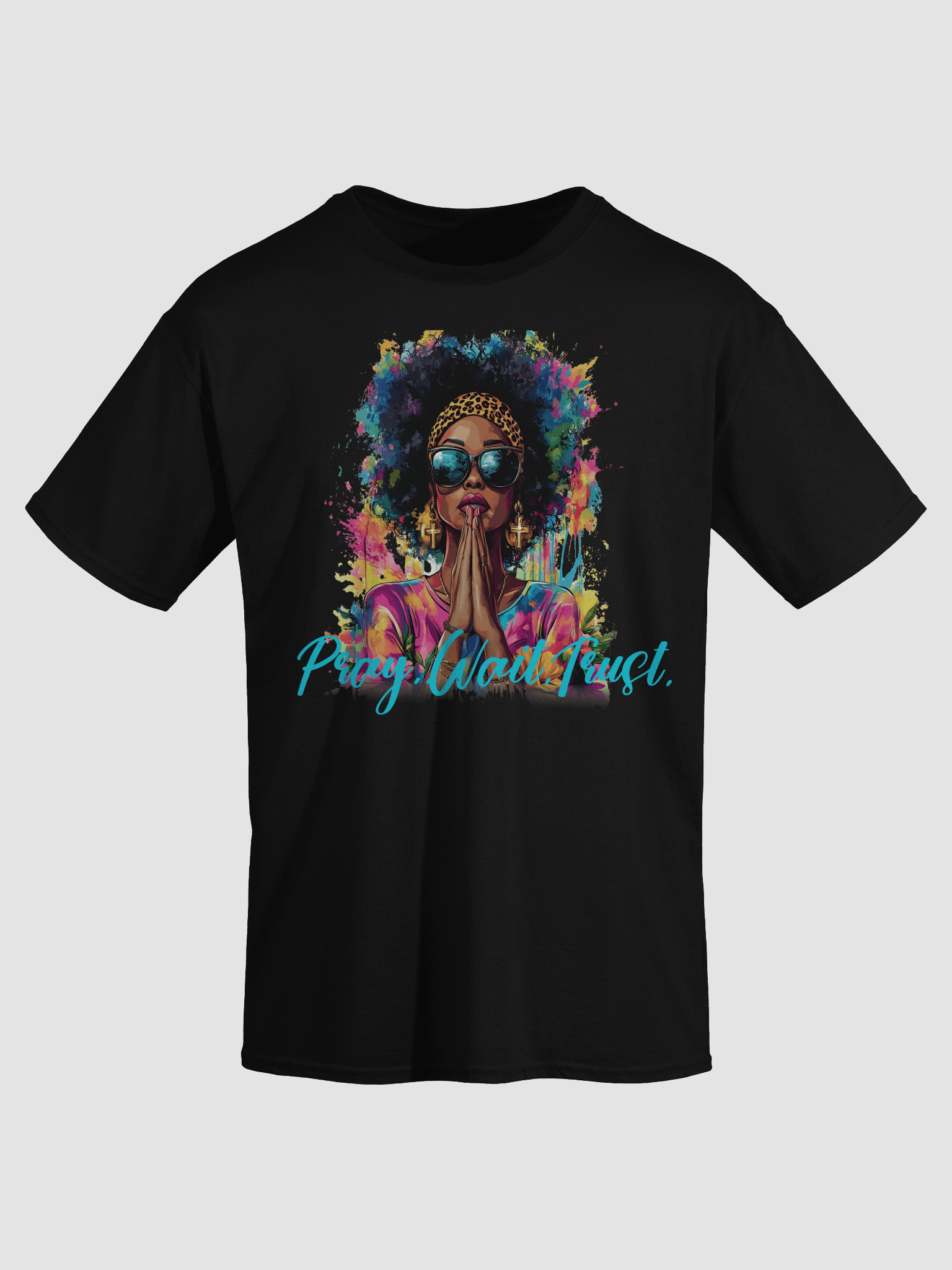 Pray. Wait. Trust. Afro Art T-Shirt product image (21)