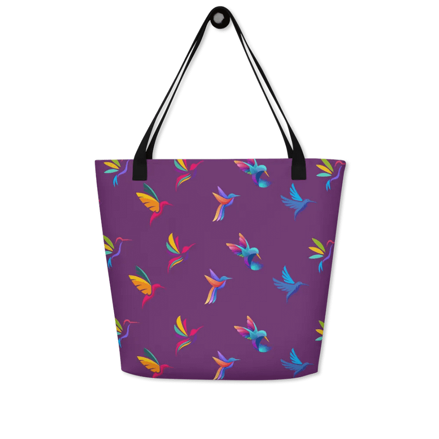 Vibrant hummingbird Dreams Tote Bag for birdlovers product image (5)
