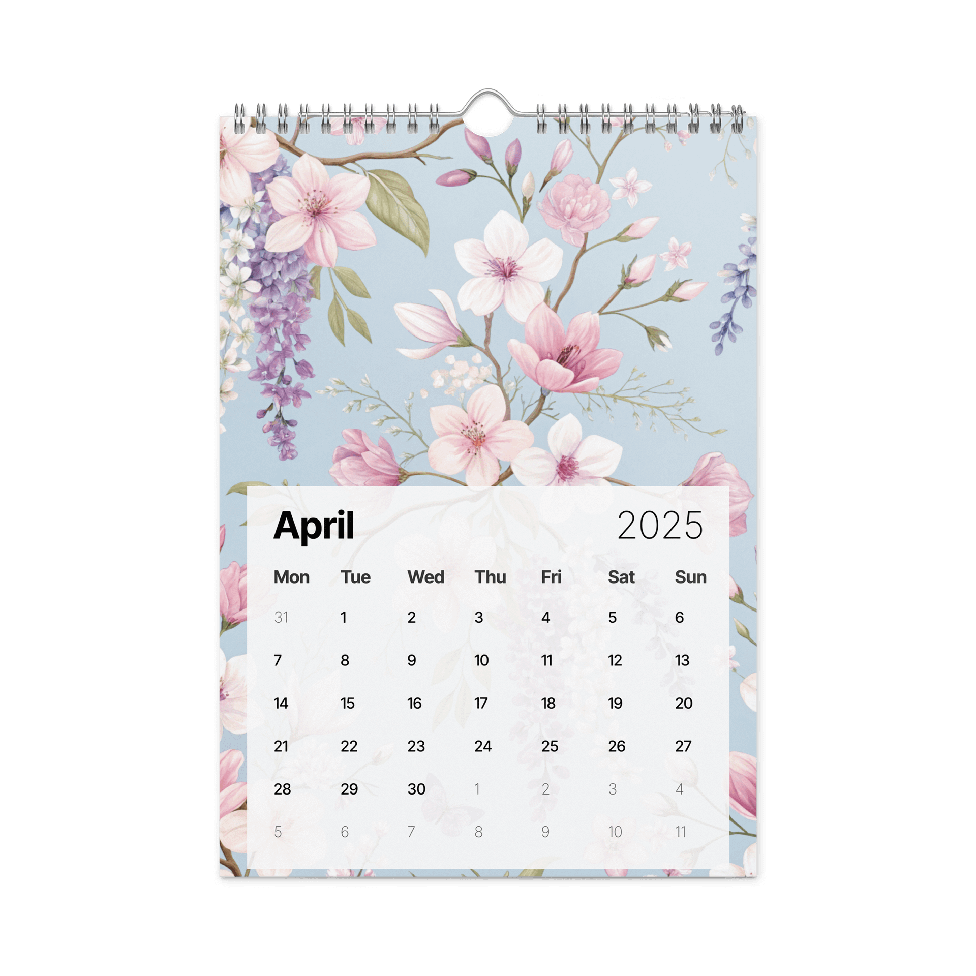 SEAMLESS FLORAL PATTERN WALL CALENDAR 2026 product image (1)