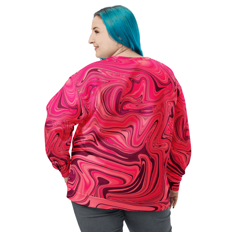 Sweatshirt - Shades of Magenta Pink Digital Fluid Art product image (7)