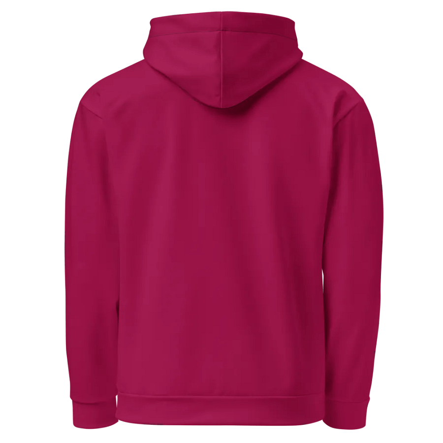 Plain Dark Red Light Summer Unisex Recycled Polyester Heavyweight Premium Hoodie by Treasure Pie product image (6)