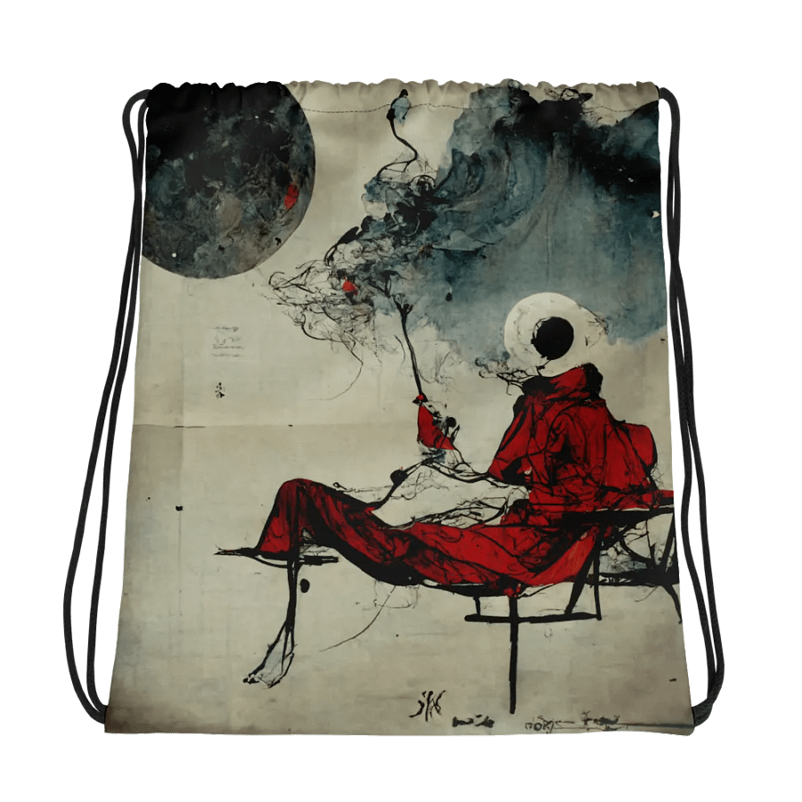 Ethereal Red Robe Drawstring Backpack product image (1)