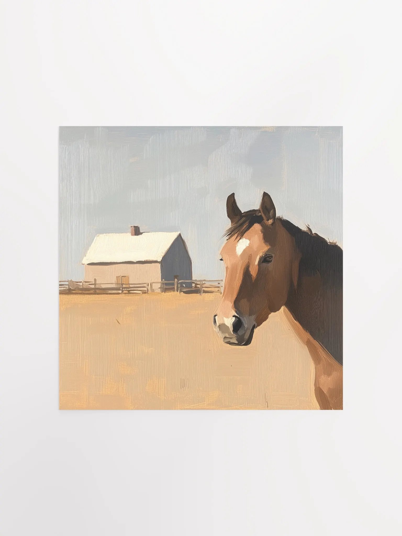 Modern Farmhouse: Brown Horse II Art Print product image (1)