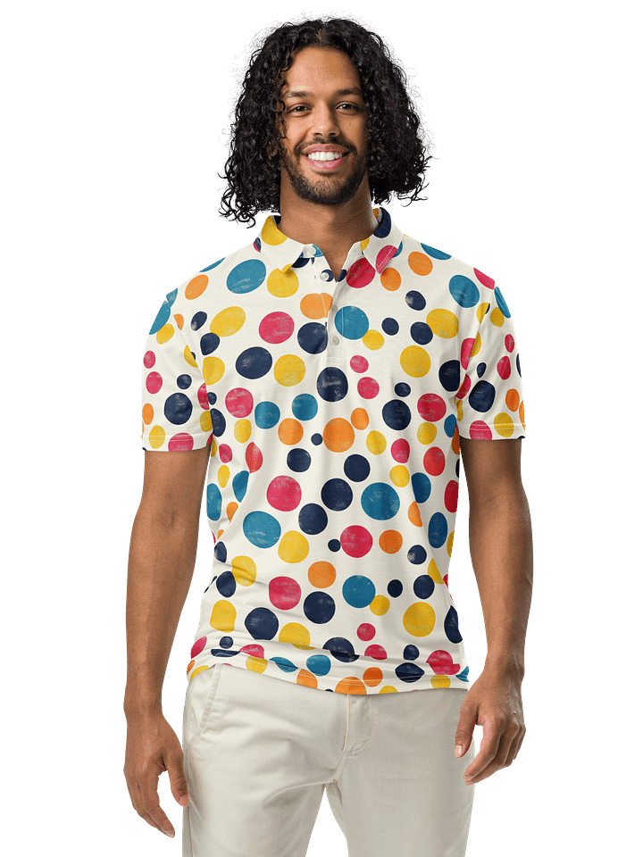 Polka Dot Illusion Vintage Retro Polo Shirt product image (1)