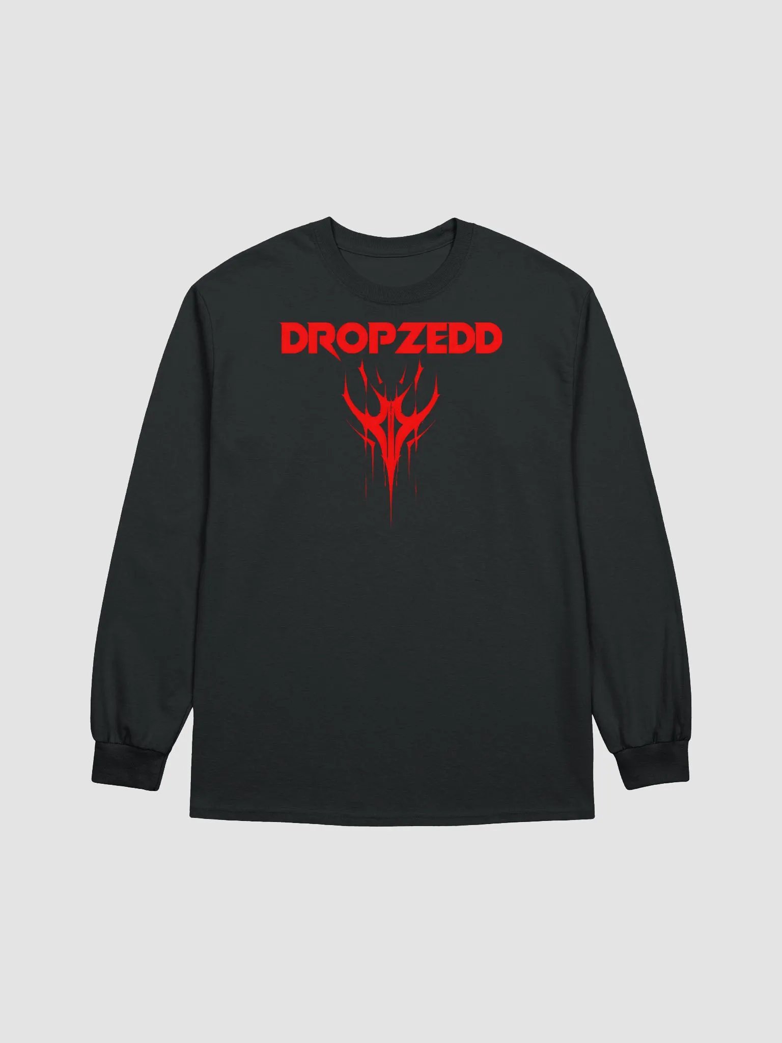 DropZedd Red Logo, Long Sleeve Tee, Black or White product image (1)