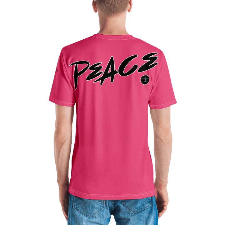 Love & Peace - Pink - Crew Neck T-Shirt product image (2)