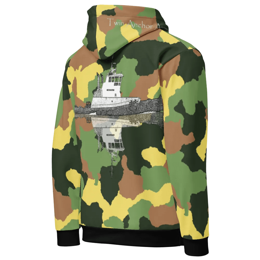 Green Camouflage Westrac tug Hoodie product image (10)