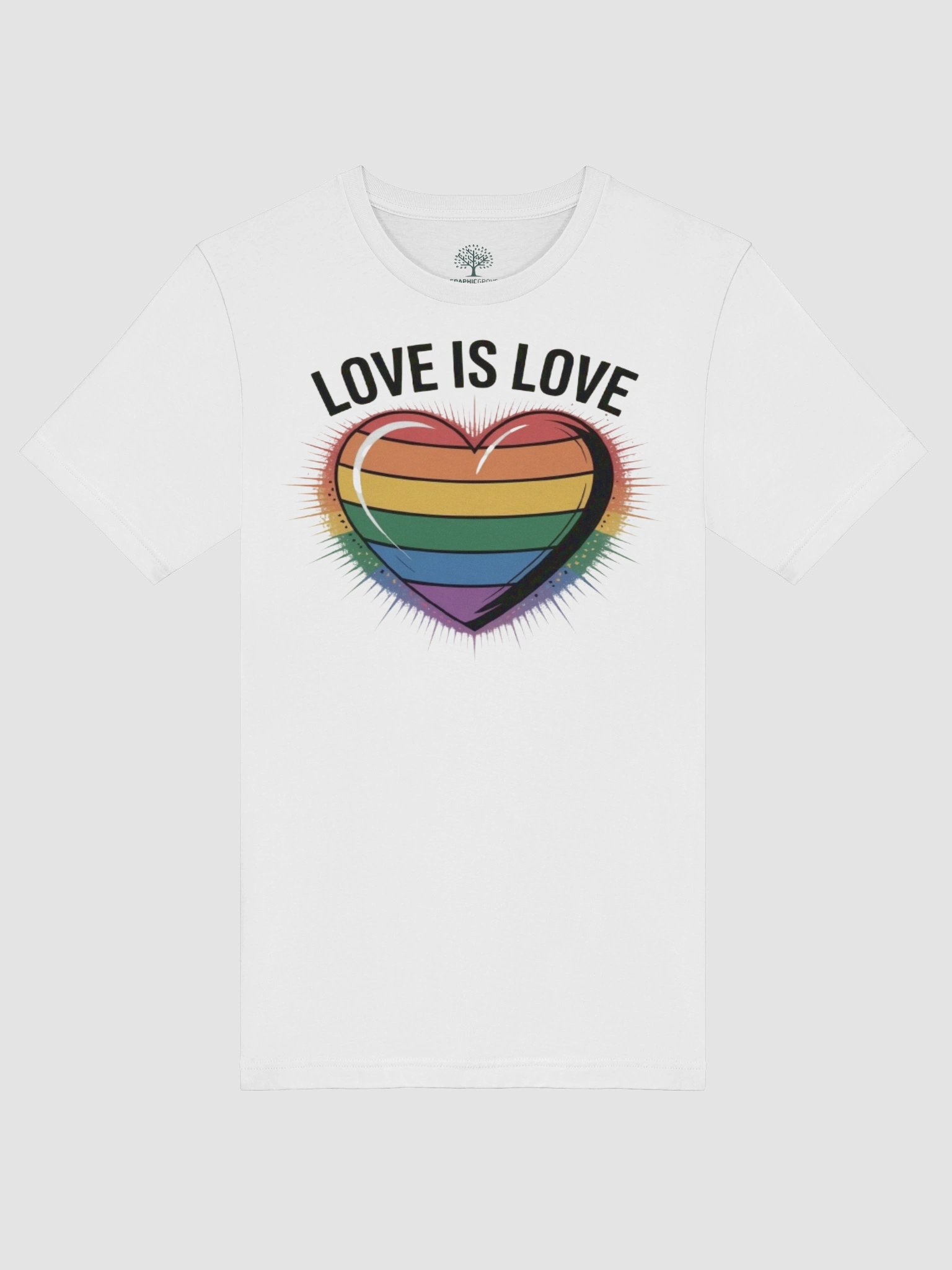 Unisex 'Love Is Love' Rainbow Heart Pride T-Shirt product image (125)