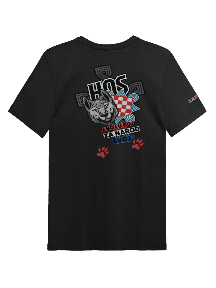 Shielded Patriot Black Croat Legion Next Level Tee product image (2)