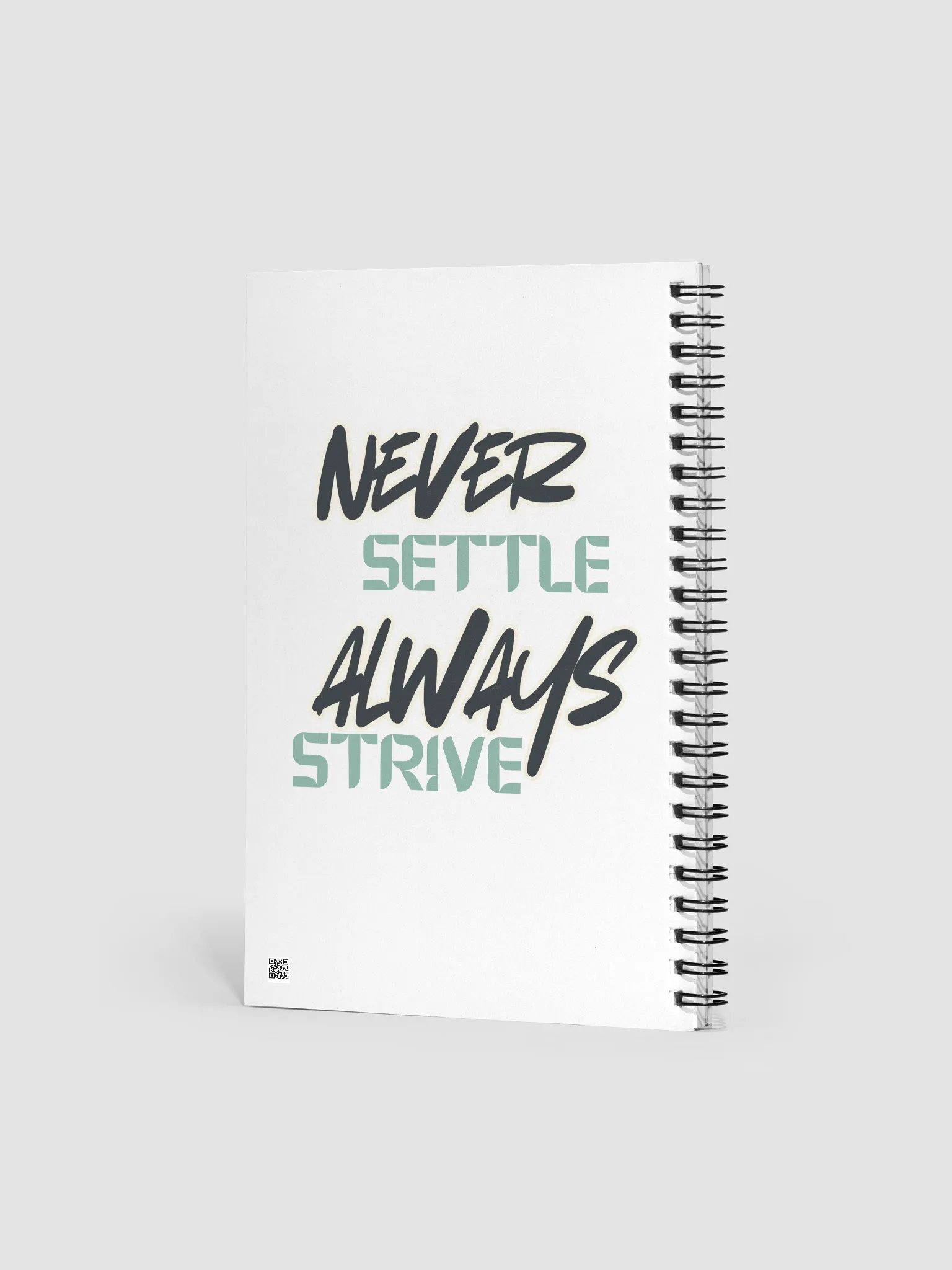 Never Settle Always Strive Spiral Notebook product image (2)