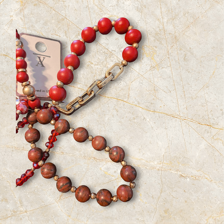 Ermish Red & Brown 5 Bracelet Stack product image (2)