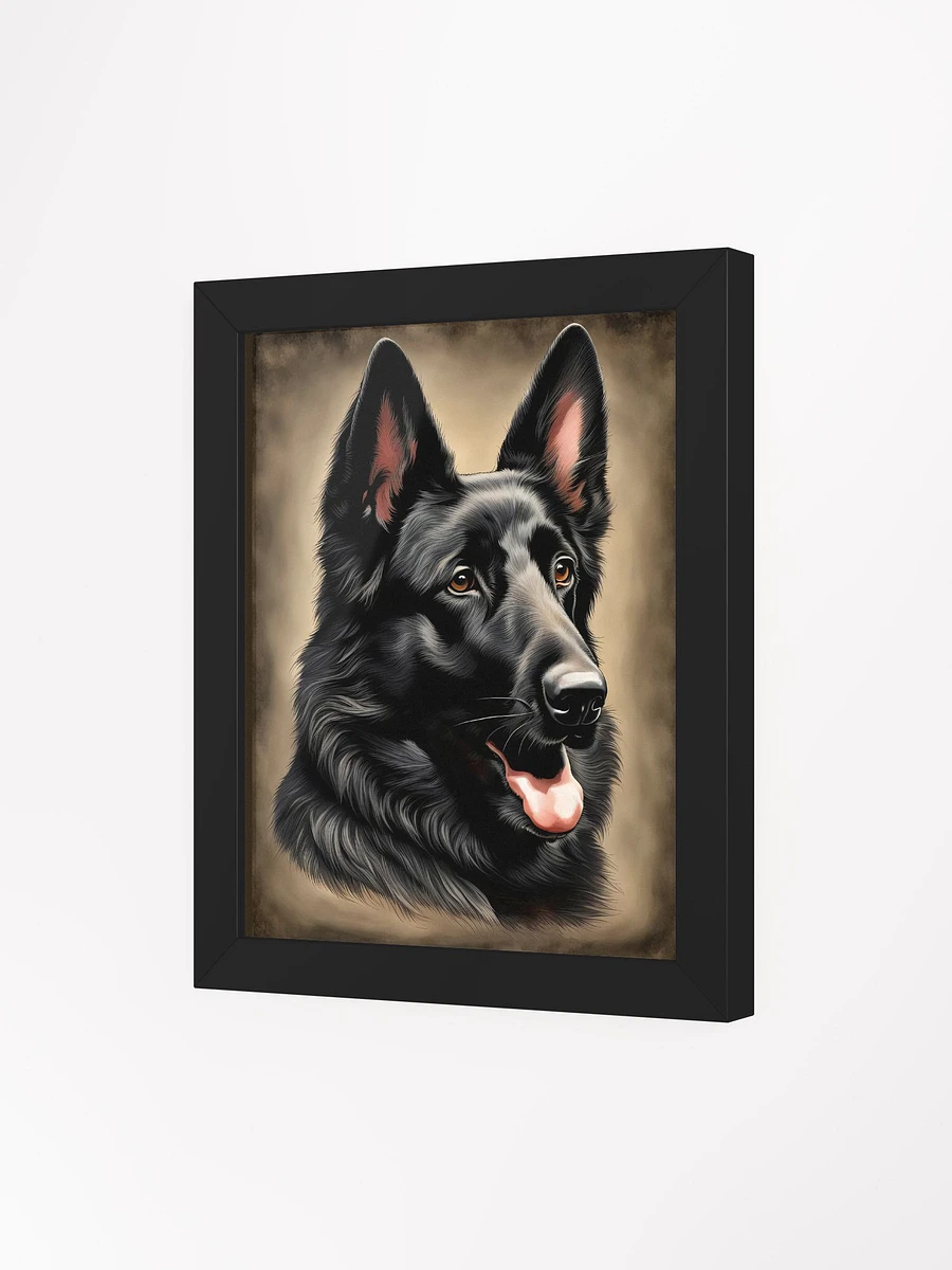 Black German Shepherd Framed Wall Art Print product image (3)