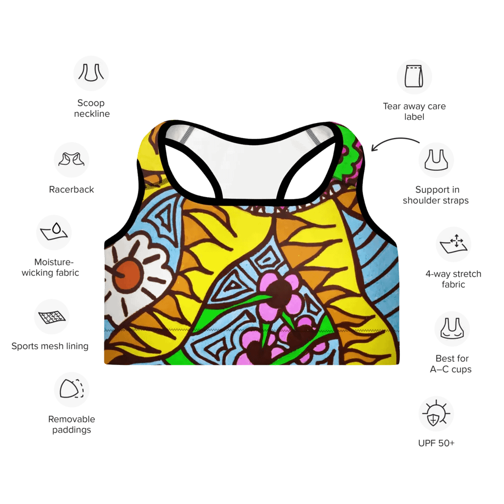 Vibrant Wave All-Over Sports Bra product image (4)