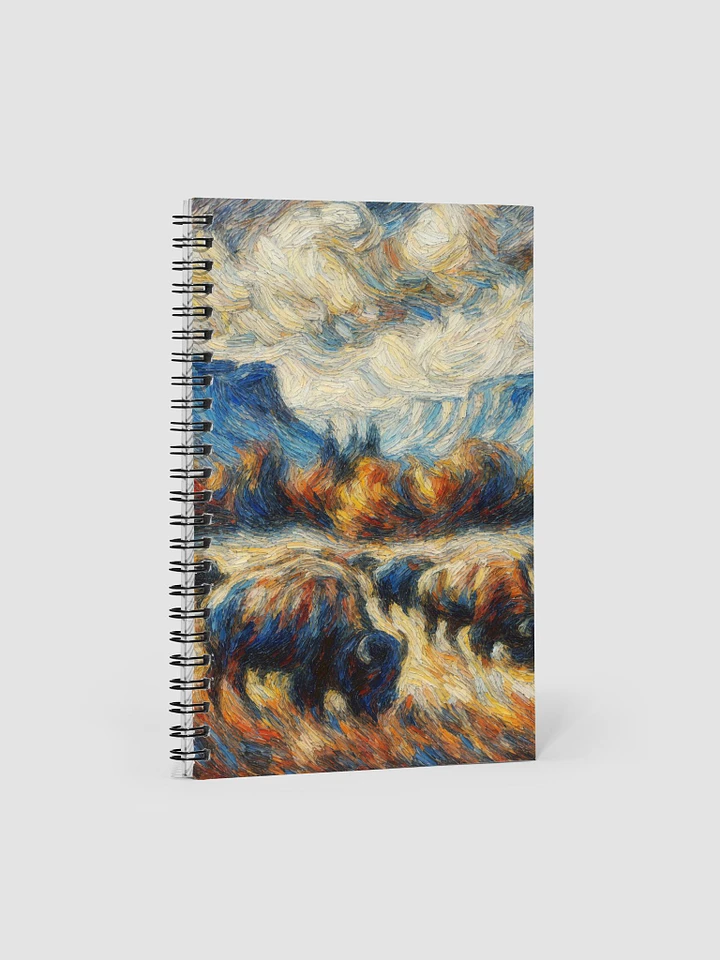 Buffalo Grazing 2, Personalize Your Thoughts with Our Spiral Notebook product image (1)