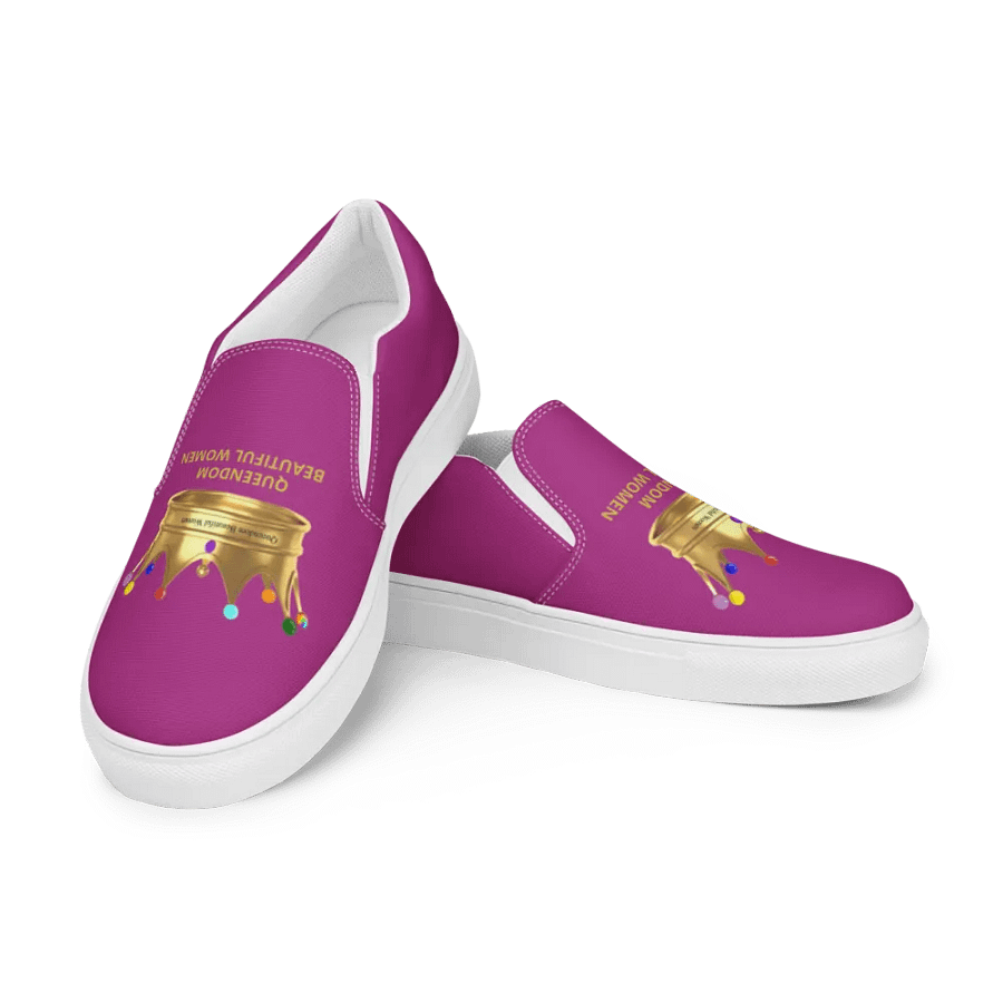 Queendom Beautiful Women Crown Canvas Shoes /Fuchsia (TM) product image (3)