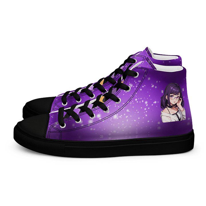 (Purple WAIFU) K Women's High Top Canvas Shoes product image (1)