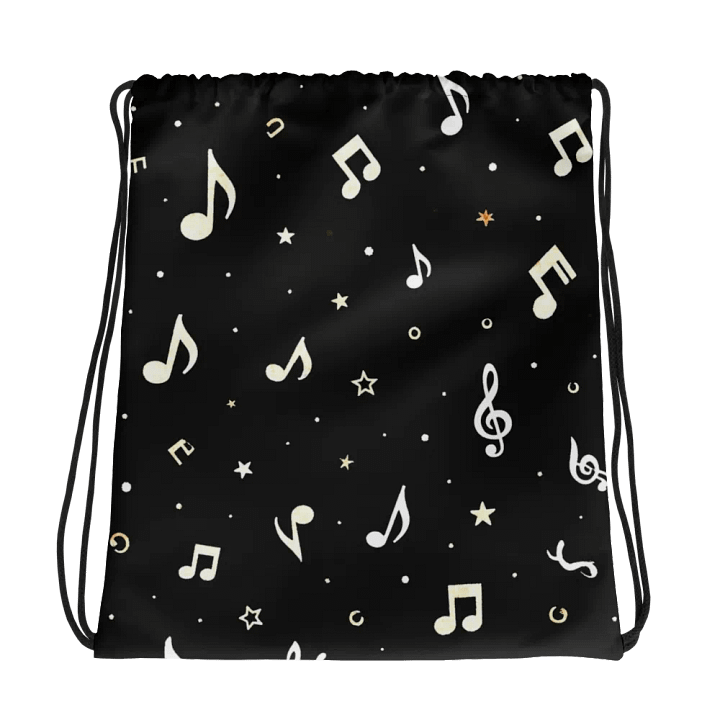 Melodic Notes Drawstring Backpack product image (1)