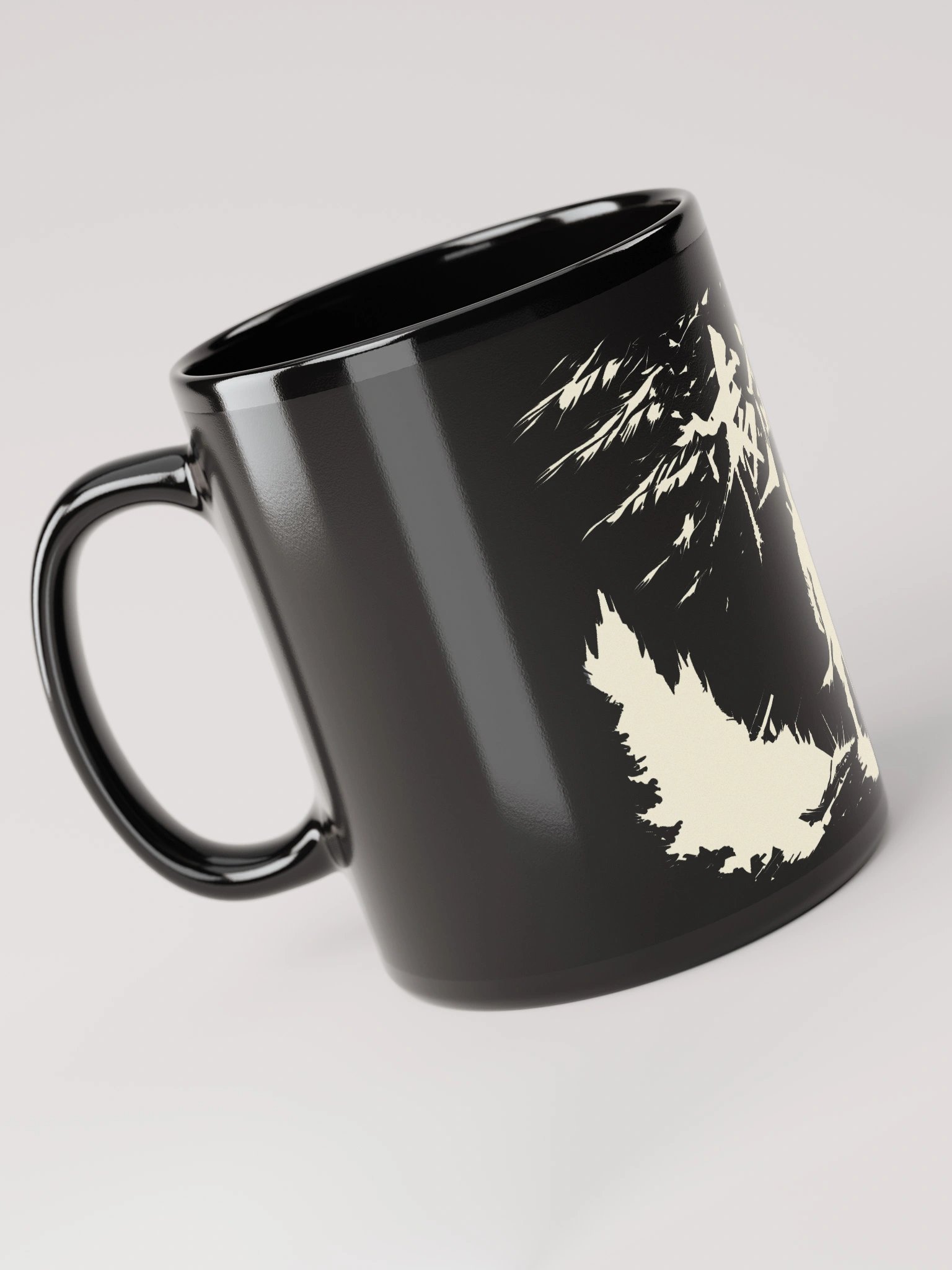 Mysterious Warrior Illustration - Stormy Landscape Art MUG product image (5)