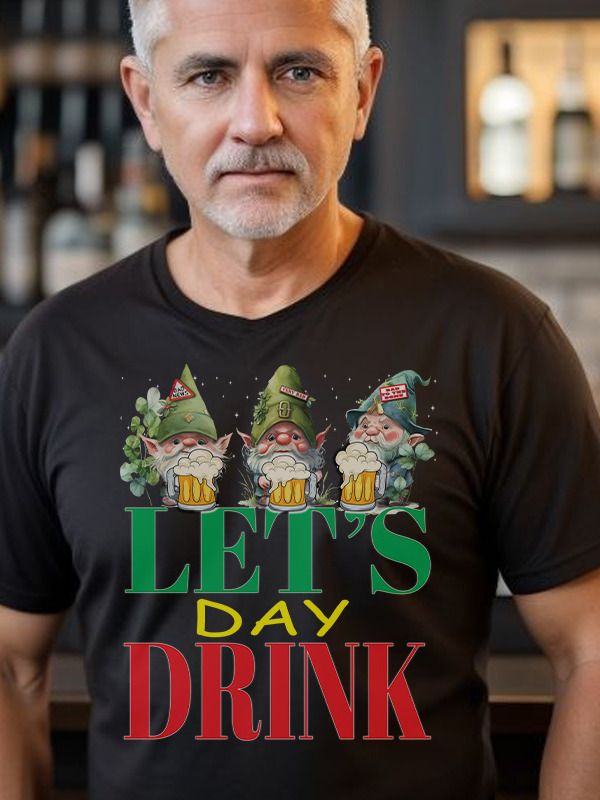 Let's Day Drink Leprechauns Funny Patty's St Patrick's Day T-Shirt product image (2)