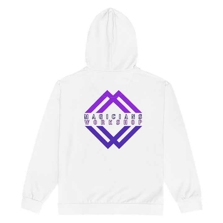 White MW Logo Unisex Zip Hoodie product image (2)