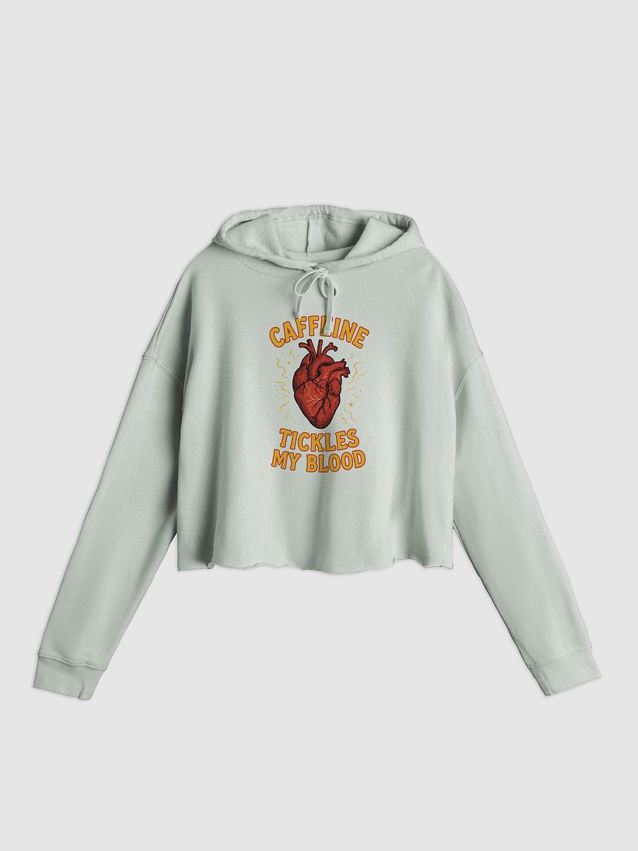 Caffeine Tickles My Blood (Anatomical Heart) Crop Hoodie product image (2)